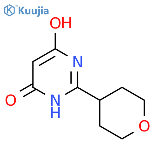 6-hydroxy-2-(oxan-4-yl)-3,4-dihydropyrimidin-4-one structure