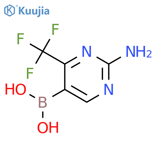 2-amino-4-(trifluoromethyl)pyrimidin-5-ylboronic acid structure