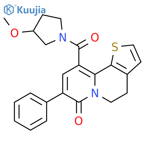 Pyrrolidine,1-[(4,7-dihydro-7-oxo-8-phenyl-5H-thieno[2,3-a]quinolizin-10-yl)carbonyl]-3-methoxy- structure