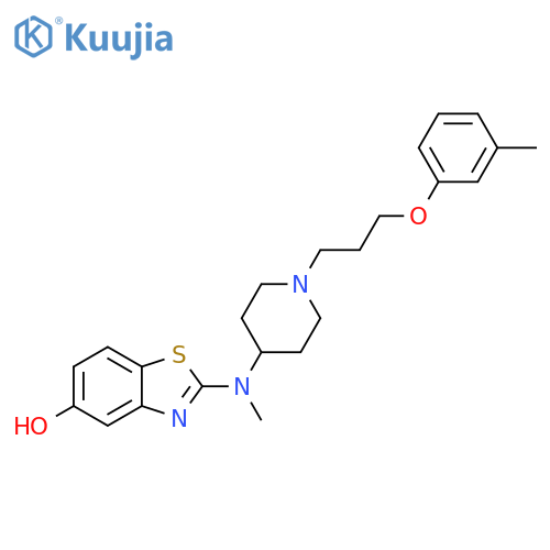 5-Benzothiazolol,2-[methyl[1-[3-(3-methylphenoxy)propyl]-4-piperidinyl]amino]- structure