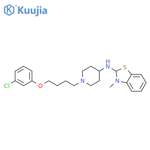 2-Benzothiazolamine,N-[1-[4-(3-chlorophenoxy)butyl]-4-piperidinyl]-2,3-dihydro-3-methyl- structure