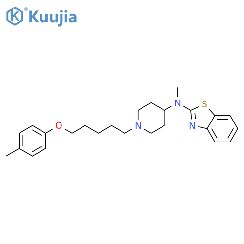 2-Benzothiazolamine,N-methyl-N-[1-[5-(4-methylphenoxy)pentyl]-4-piperidinyl]- structure