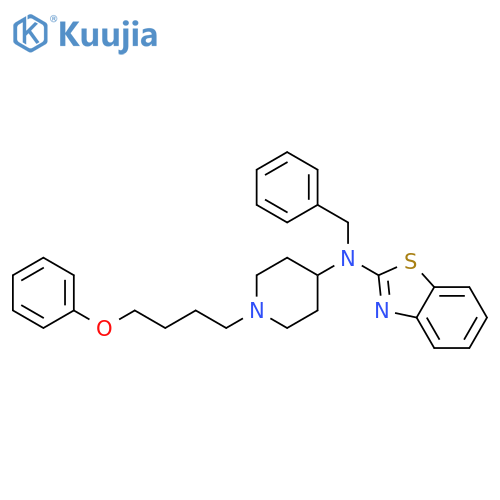 2-Benzothiazolamine,N-[1-(4-phenoxybutyl)-4-piperidinyl]-N-(phenylmethyl)- structure