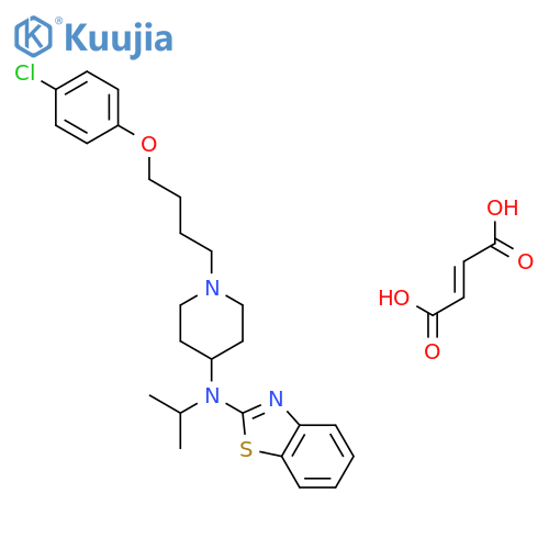 2-Benzothiazolamine,N-[1-[4-(4-chlorophenoxy)butyl]-4-piperidinyl]-N-(1-methylethyl)-,(Z)-2-butenedioate (1:1) structure