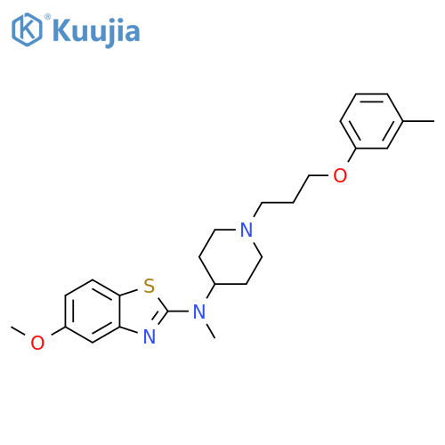 2-Benzothiazolamine,5-methoxy-N-methyl-N-[1-[3-(3-methylphenoxy)propyl]-4-piperidinyl]- structure