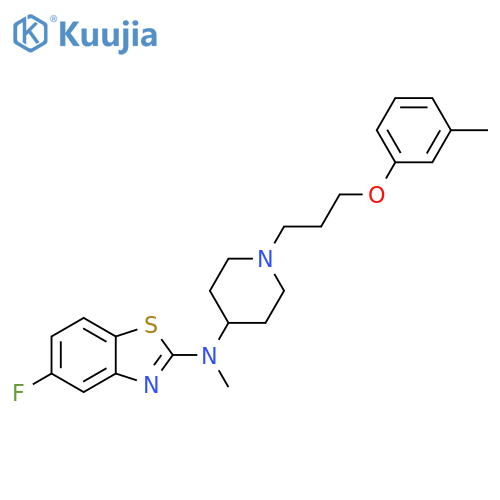 2-Benzothiazolamine,5-fluoro-N-methyl-N-[1-[3-(3-methylphenoxy)propyl]-4-piperidinyl]- structure