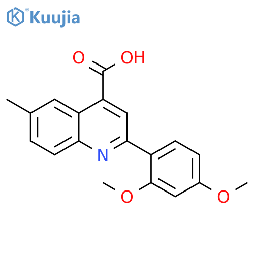 6-METHYL-2-(2,4-DIMETHOXYPHENYL)-QUINOLINE-4-CARBOXYLIC ACID structure
