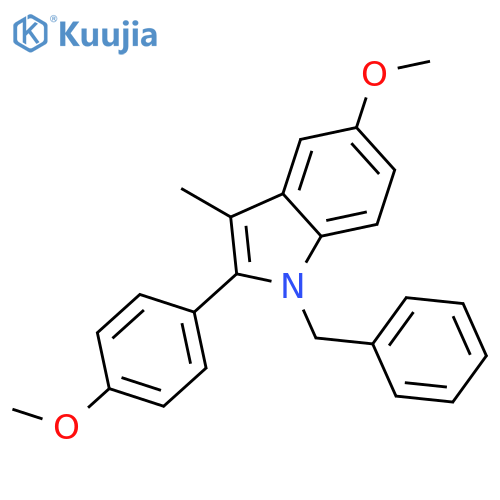 1H-Indole, 5-methoxy-2-(4-methoxyphenyl)-3-methyl-1-(phenylmethyl)- structure