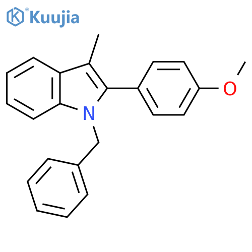 1H-Indole, 2-(4-methoxyphenyl)-3-methyl-1-(phenylmethyl)- structure