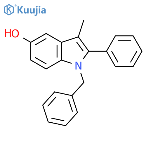 1H-Indol-5-ol, 3-methyl-2-phenyl-1-(phenylmethyl)- structure