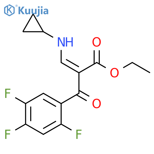 Benzenepropanoic acid, α-[(cyclopropylamino)methylene]-2,4,5-trifluoro-β-oxo-, ethyl ester, (Z)- (9CI) structure