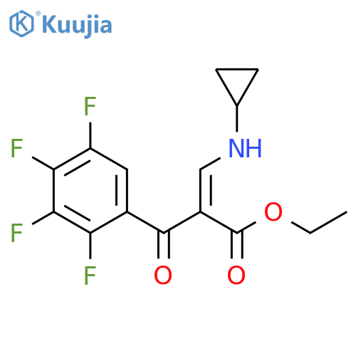 (Z)-ethyl 3-(cyclopropylamino)-2-(2,3,4,5-tetrafluorobenzoyl)acrylate structure