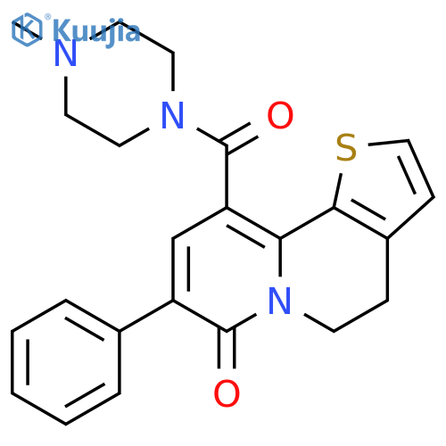 Piperazine,1-[(4,7-dihydro-7-oxo-8-phenyl-5H-thieno[2,3-a]quinolizin-10-yl)carbonyl]-4-methyl- structure