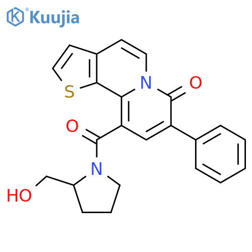 2-Pyrrolidinemethanol,1-[(7-oxo-8-phenyl-7H-thieno[2,3-a]quinolizin-10-yl)carbonyl]-, (R)- (9CI) structure