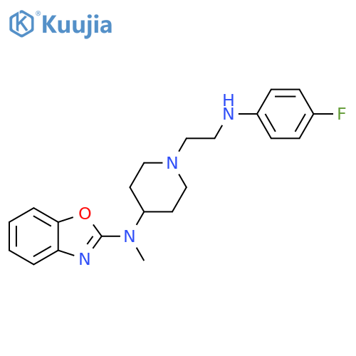 2-Benzoxazolamine,N-[1-[2-[(4-fluorophenyl)amino]ethyl]-4-piperidinyl]-N-methyl- structure