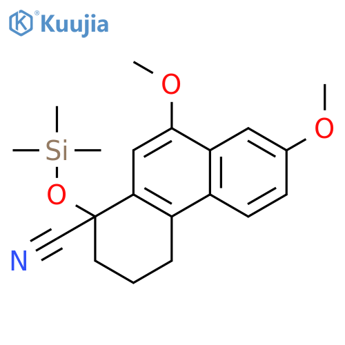 1-Phenanthrenecarbonitrile, 1,2,3,4-tetrahydro-7,9-dimethoxy-1-[(trimethylsilyl)oxy]- structure