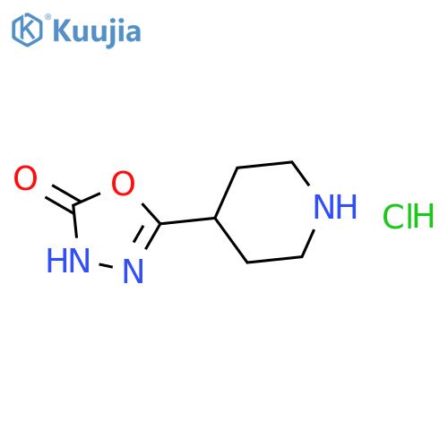 5-(Piperidin-4-yl)-1,3,4-oxadiazol-2(3H)-one hydrochloride structure