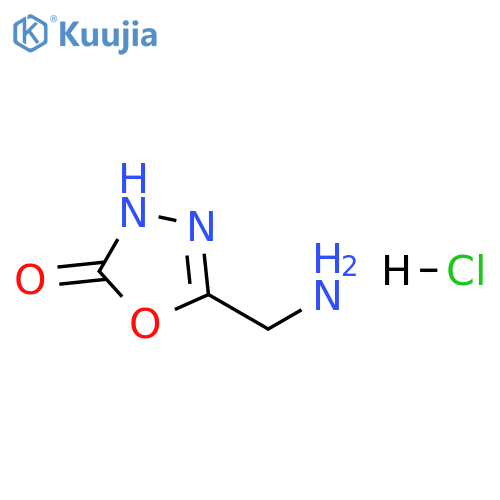 1,3,4-Oxadiazol-2(3H)-one, 5-(aminomethyl)-, hydrochloride (1:1) structure