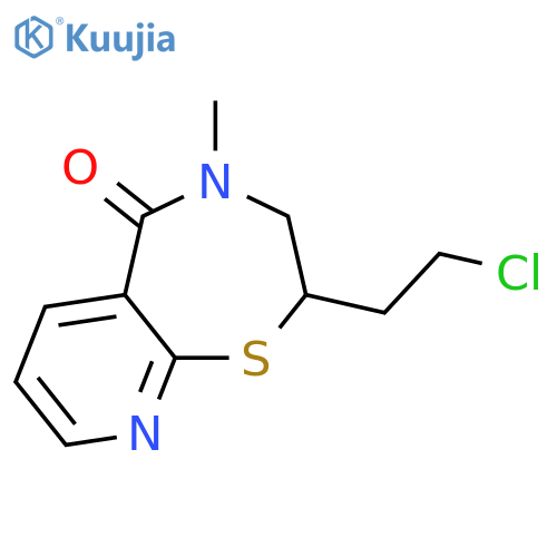 Pyrido[3,2-f]-1,4-thiazepin-5(2H)-one, 2-(2-chloroethyl)-3,4-dihydro-4-methyl-, (±)- structure