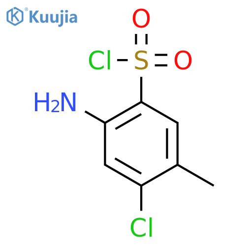 2-Amino-4-chloro-5-methylbenzene-1-sulfonyl chloride structure