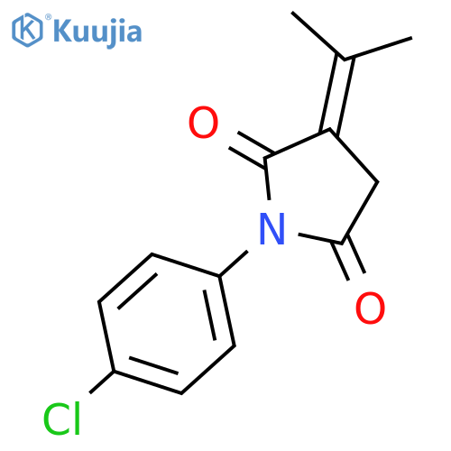 2,5-Pyrrolidinedione, 1-(4-chlorophenyl)-3-(1-methylethylidene)- structure