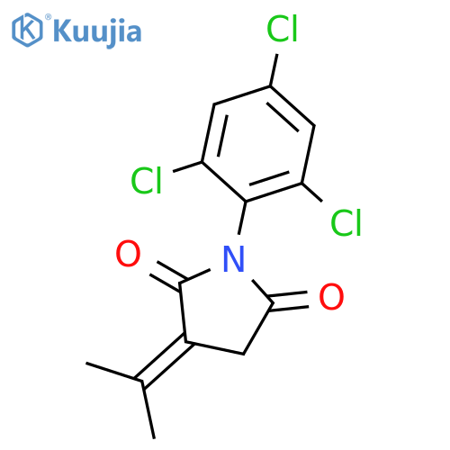 2,5-Pyrrolidinedione, 3-(1-methylethylidene)-1-(2,4,6-trichlorophenyl)- structure