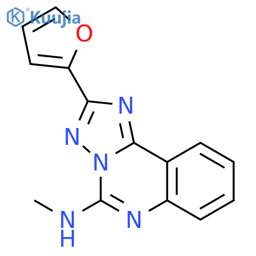 [1,2,4]Triazolo[1,5-c]quinazolin-5-amine, 2-(2-furanyl)-N-methyl- structure