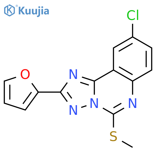 [1,2,4]Triazolo[1,5-c]quinazoline, 9-chloro-2-(2-furanyl)-5-(methylthio)- structure
