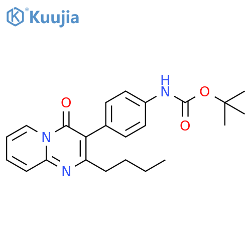 tert-butyl 4-(2-butyl-4-oxo-4H-pyrido[1,2-a]pyrimidin-3-yl)phenylcarbamate structure