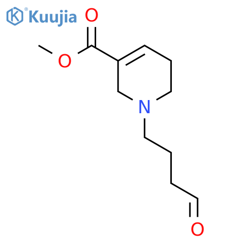 3-Pyridinecarboxylic acid, 1,2,5,6-tetrahydro-1-(4-oxobutyl)-, methyl ester structure