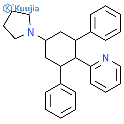 Pyridine,2-[2,6-diphenyl-4-(1-pyrrolidinyl)cyclohexyl]- structure