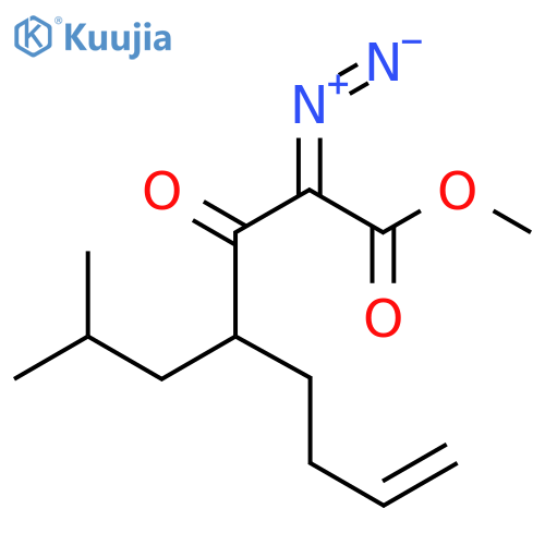 7-Octenoic acid, 2-diazo-4-(2-methylpropyl)-3-oxo-, methyl ester structure