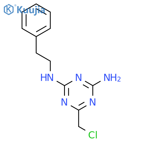 6-(Chloromethyl)-N-(2-phenylethyl)-1,3,5-triazine-2,4-diamine structure