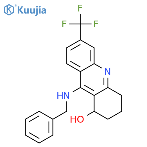 1-Acridinol,1,2,3,4-tetrahydro-9-[(phenylmethyl)amino]-6-(trifluoromethyl)- structure