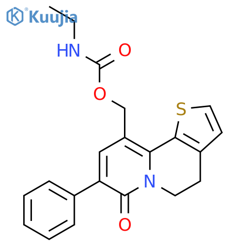 Carbamic acid, ethyl-,(4,7-dihydro-7-oxo-8-phenyl-5H-thieno[2,3-a]quinolizin-10-yl)methylester structure
