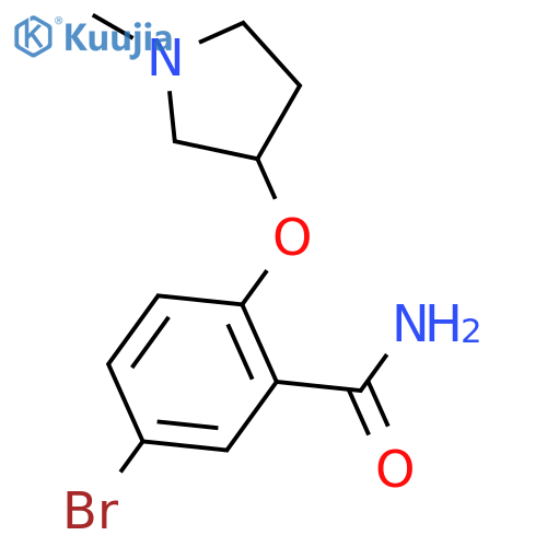 Benzamide, 5-bromo-2-[(1-methyl-3-pyrrolidinyl)oxy]-, (±)- structure