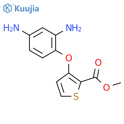 Methyl 3-(2,4-diaminophenoxy)thiophene-2-carboxylate structure