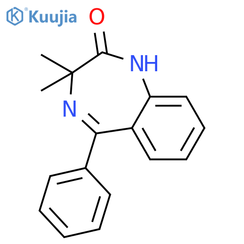 2H-1,4-Benzodiazepin-2-one, 1,3-dihydro-3,3-dimethyl-5-phenyl- structure