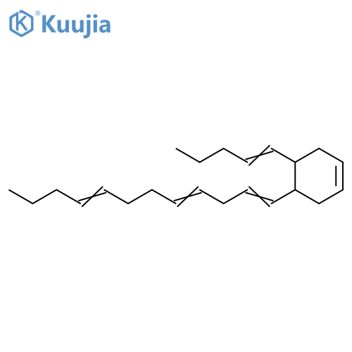 Cyclohexene, 4-(1,4,8-dodecatrienyl)-5-(1-pentenyl)- structure