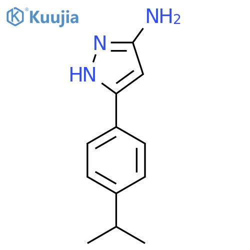 3-[4-(propan-2-yl)phenyl]-1H-pyrazol-5-amine structure