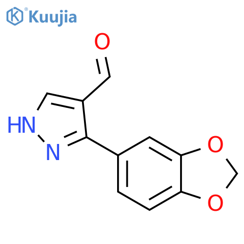 3-(2H-1,3-benzodioxol-5-yl)-1H-pyrazole-4-carbaldehyde structure
