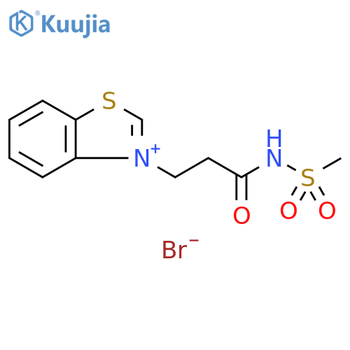 Benzothiazolium, 3-[3-[(methylsulfonyl)amino]-3-oxopropyl]-, bromide structure