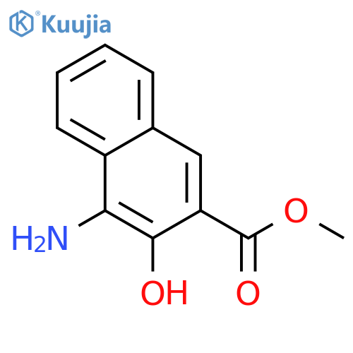 2-Naphthalenecarboxylicacid, 4-amino-3-hydroxy-, methyl ester structure