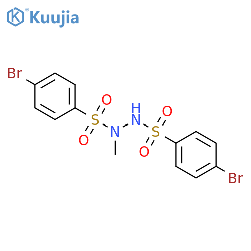 Benzenesulfonic acid, 4-bromo-,2-[(4-bromophenyl)sulfonyl]-1-methylhydrazide structure