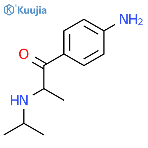 1-Propanone, 1-(4-aminophenyl)-2-[(1-methylethyl)amino]- structure