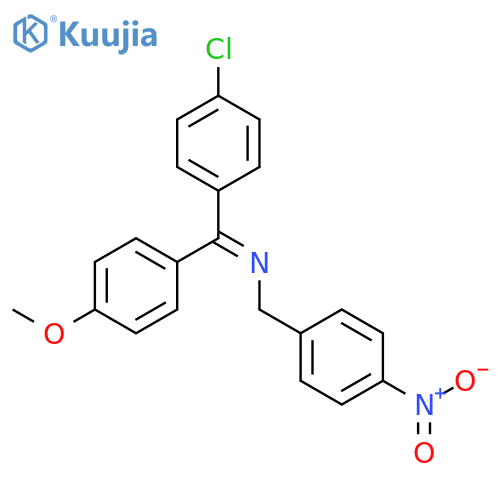 Benzenemethanamine, N-[(4-chlorophenyl)(4-methoxyphenyl)methylene]-4-nitro- structure