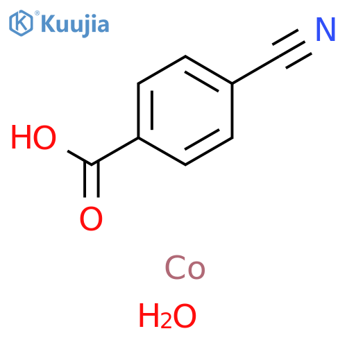 Benzoic acid, 4-cyano-, cobalt(2+) salt, hydrate (2:1:2) structure
