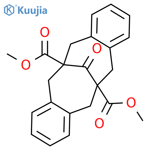 6,13-Methanodibenzo[a,f]cyclodecene-6,13-dicarboxylic acid, 5,7,12,14-tetrahydro-15-oxo-, dimethyl ester structure