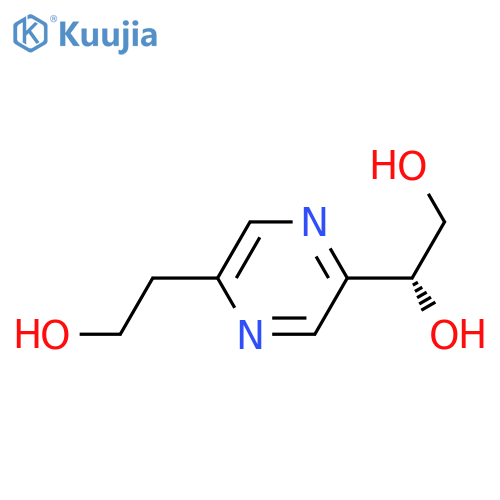 2,5-Pyrazinediethanol, b-hydroxy-, (bR)- (9CI) structure