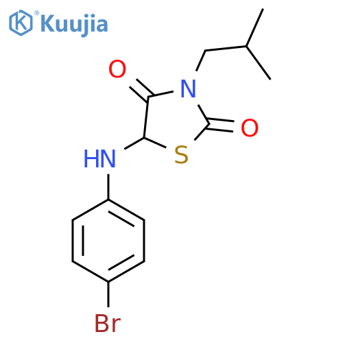 5-[(4-bromophenyl)amino]-3-(2-methylpropyl)-1,3-thiazolidine-2,4-dione structure